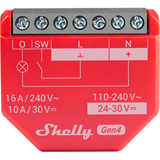 Shelly 1PM Gen4, Relais rot, 4er Pack