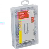 fischer Profi-Box Spreizdübel SX Plus + Schraube  hellgrau, 160-teilig, mit Schrauben