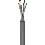 goobay Patchkabel CAT6a S/FTP grau, 100 Meter, ohne Stecker