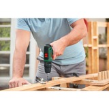 Bosch Heimwerken & Garten Akku-Schlagbohrschrauber EasyImpact 1200 + Bit- und Bohrer-Set grün/schwarz, 2x Li-Ionen Akku 1,5Ah, Koffer