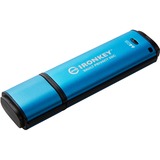 Kingston IronKey Vault Privacy 50 64 GB, USB-Stick hellblau/schwarz, USB-C 3.2 Gen 1