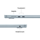 Apple MacBook Air (15") 2025 CTO, Notebook hellblau, 32 GB, 1 TB (1 TB SSD), M4, Deutsch
