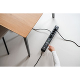Brennenstuhl Connect Premium-Line WiFi Steckdosenleiste 6-fach schwarz, 3 m Kabel, Smarter Überspannungsschutz