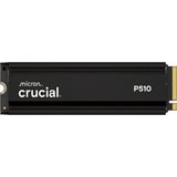 Crucial P510 2 TB mit Kühlkörper, SSD schwarz, PCIe 5.0 x4, NVMe, M.2 2280