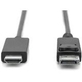 Digitus Adapterkabel DisplayPort > HDMI 4K schwarz, 3 Meter