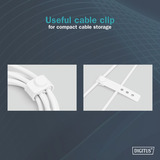 Digitus USB 2.0 Silikon-Anschlusskabel USB-A > USB-C weiß, 0,5 Meter, PD, Laden mit bis zu 60 Watt