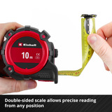 EINHELL Bandmaß, 10 Meter schwarz/rot