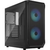 Fractal Design Focus 2 RGB Black TG Clear Tint, Tower-Gehäuse schwarz, Tempered Glass