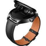 Huawei Watch Buds (Saga-B19T), Smartwatch schwarz, schwarzes Lederamband, inkl. Kopfhörer