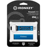 Kingston IronKey Keypad 200 256 GB, USB-Stick blau, USB-A 3.2 Gen 1