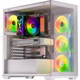 Krux Exo White, Tower-Gehäuse weiß, Tempered Glass x 2