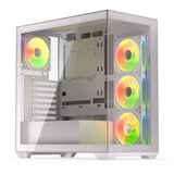 Krux Exo White, Tower-Gehäuse weiß, Tempered Glass x 2