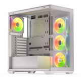 Krux Exo White, Tower-Gehäuse weiß, Tempered Glass x 2