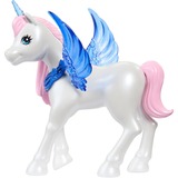 Mattel Barbie Saphire Puppe mit Einhorn mit blauen Haaren und pinkfarbenem Kleid