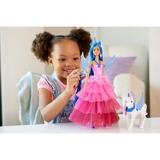 Mattel Barbie Saphire Puppe mit Einhorn mit blauen Haaren und pinkfarbenem Kleid