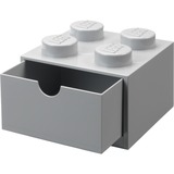 Room Copenhagen LEGO Schreibtischschublade 4             , Aufbewahrungsbox grau, Noppen
