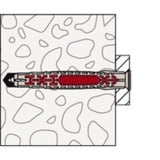 fischer Langschaftdübel DuoXpand 10x200 T hellgrau/rot, 50 Stück