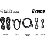 iiyama ProLite T1931SR-B2S, LED-Monitor 48 cm (19 Zoll), schwarz (matt), SXGA, IPS, Touchscreen, HDMI, DP, VGA
