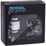 Alphacool Eiszapfen Doppelnippel drehbar G1/4 AG auf G1/4 AG - White, Verbindung weiß, für weiche Schläuche (PVC, Silikon, Neoprene)