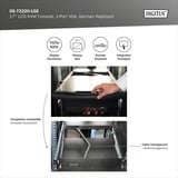 Digitus Modulare HD LCD KVM Konsole mit 17" TFT 1 Port VGA, KVM-Switch schwarz, deutsches Tastaturlayout, 1 Port VGA KVM-Anschluss, Touchpad