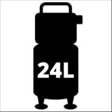 EINHELL Kompressor TE-AC 24 Silent rot/schwarz, 750 Watt