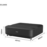 Epson EH-LS650B Ultrakurzdistanz, Laser-Beamer schwarz, 4K PRO-UHD, Android TV, 3600 Lumen