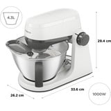Kenwood Multi-Tasker KHC30.000WH         , Küchenmaschine grau/weiß, 1.000 Watt, 4,3 Liter Schüssel mit Griff