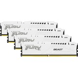 Kingston FURY DIMM 128 GB DDR5-5200 (4x 32 GB) Quad-Kit, Arbeitsspeicher weiß, KF552C40BWK4-128, Fury Beast, INTEL XMP