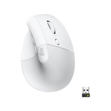 Logitech Lift, Maus weiß/hellgrau, Logi Bolt, Bluetooth, Windows/macOS/iPadOS