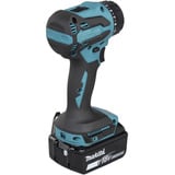 Makita Akku-Bohrschrauber mit Wechselkopfsystem DDF491RTJ, 18Volt blau/schwarz, 2x Li-Ionen Akku 5,0Ah, mit vier verschiedenen Aufsätzen, im Koffer