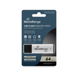 MediaRange High performance 64 GB, USB-Stick silber/schwarz, USB-A 3.2 Gen 1