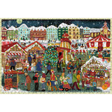 Ravensburger Wooden Puzzle - Weihnachtsmarkt 500 Teile