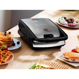 Tefal Snack Collection Set SW854D, Sandwichmaker edelstahl/schwarz, 700 Watt, mit 4 Platten-Sets