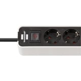 Brennenstuhl Ecolor Steckdosenleiste 4-fach, 2x USB-C weiß/schwarz, 1,5 Meter Kabel, USB-C, mit Sicherheitsschalter