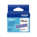 Brother Schriftband Btag-F35 12mm, weiß auf lila, nicht laminiert