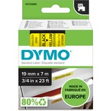Dymo D1 ORIGINAL Schriftband, schwarz auf gelb, 19mm x 7m S0720880