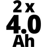 EINHELL Akku Power-X-Change Twinpack 18V 4,0 Ah CB 1 rot/schwarz, 2 Stück