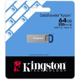 Kingston DataTraveler Kyson 64 GB, USB-Stick silber/blau
