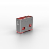 Lindy USB Port Schloss (10 Stück) ohne Schlüssel, Diebstahlschutz rot, Code: ROT