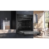 Siemens HM776GKB1 IQ700, Backofen schwarz/edelstahl, mit Mikrowellenfunktion, 60 cm, Home Connect