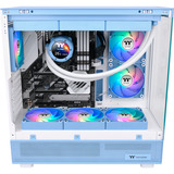 Thermaltake CT120 Reverse ARGB Sync PC Cooling Fan Hydrangea Blue, Gehäuselüfter hellblau, 2er Pack, ohne Controller, Reverse, 120 mm