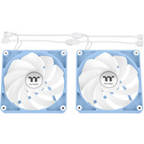 Thermaltake CT120 Reverse ARGB Sync PC Cooling Fan Hydrangea Blue, Gehäuselüfter hellblau, 2er Pack, ohne Controller, Reverse, 120 mm