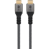 goobay Plus High-Speed-HDMI-Kabel mit Ethernet, 4K @ 60Hz grau, 5 Meter