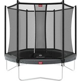 BERG Toys Trampolin Favorit Regular, Fitnessgerät grau, rund, Durchmesser 330 cm, inkl. Sicherheitsnetz Comfort