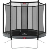 BERG Toys Trampolin Favorit, Fitnessgerät grau, rund, Durchmesser 200 cm, inkl. Sicherheitsnetz Comfort