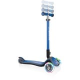 GLOBBER Elite Deluxe mit Leuchtrollen, Scooter blau