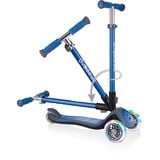 GLOBBER Elite Deluxe mit Leuchtrollen, Scooter blau