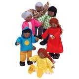Hape Puppenfamilie - Dunkle Hautfarbe 