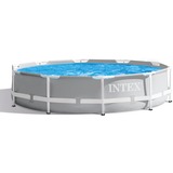 Intex Frame Pool Set Prism Rondo, Ø 305cm x 76cm, Schwimmbad grau/blau, 126700NP