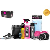 Muc-Off Ultimate Bicycle Care Kit (im Werkzeugkoffer), Reinigungsmittel Reiniger + Schutzspray + Ketten-Schmierstoff + Bürsten